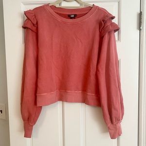 Paige Ruffle Shoulder Penelo Sweatshirt NWT